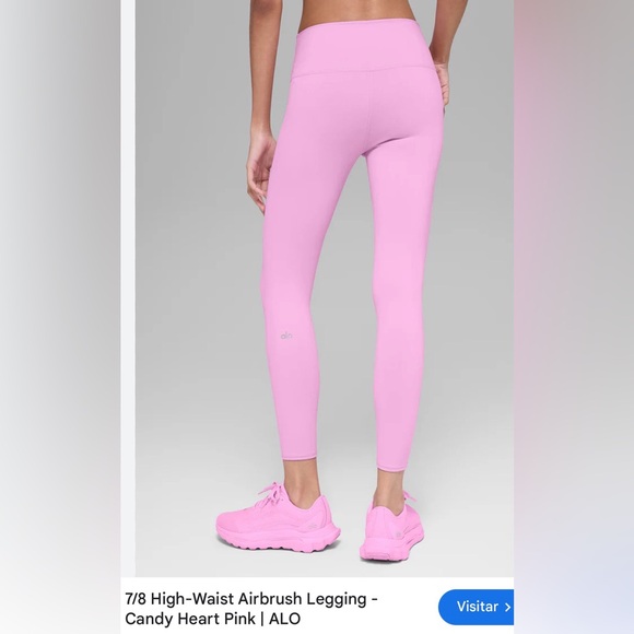 ALO Yoga Pants - Alo Pink high waist airbrush  Leggings